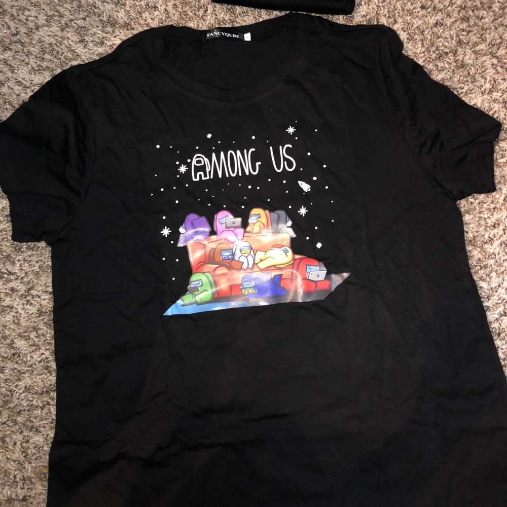 Among Us tshirt with Imposter beanie
